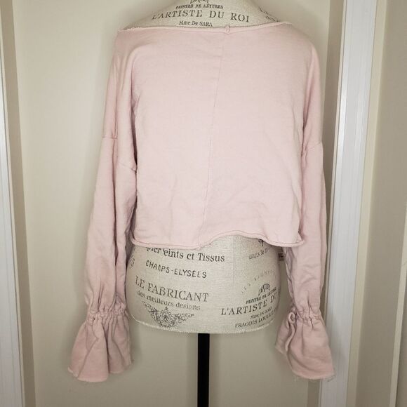 Y2K pink long sleeve crop sweater - Picture 4 of 7